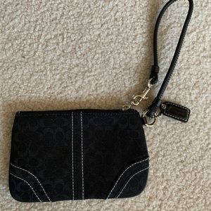 Wallet-sized small Coach wristlet